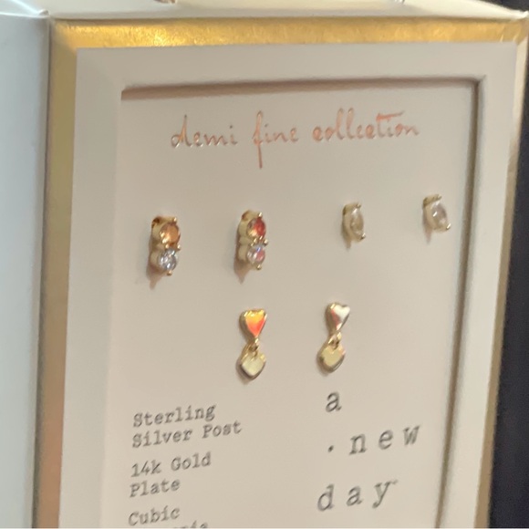 Stud Earrings Set, Sterling Silver & Cubic Zirconia β A New Day - Picture 9 of 15